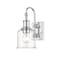 Z-Lite Bryant 1 Light Wall Sconce, Chrome And Clear Seedy 734-1S-CH - alternate 3